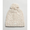 Cable Knit Bobble Beanie - Oatmeal