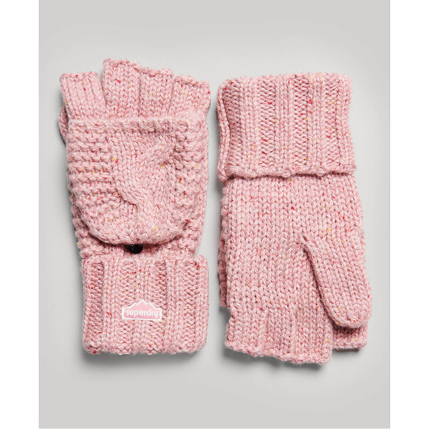 Superdry Cable Knit Gloves - Rose 2 Shaws Department Stores