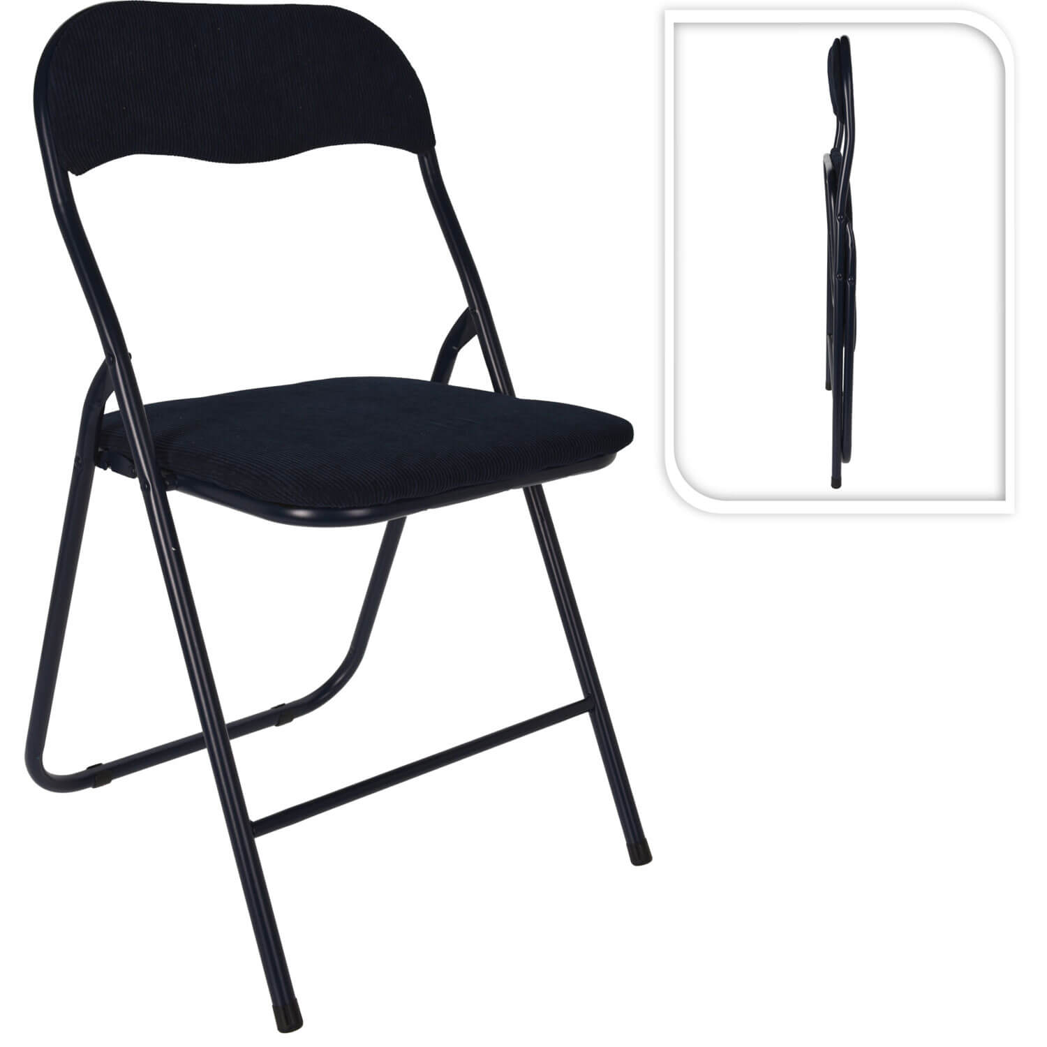 Shaws Department Stores Folding Chair Ribcord Blue - Green 1 Shaws Department Stores