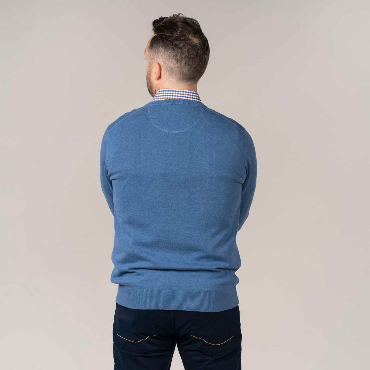 Cotton Sweater - Denim Blue