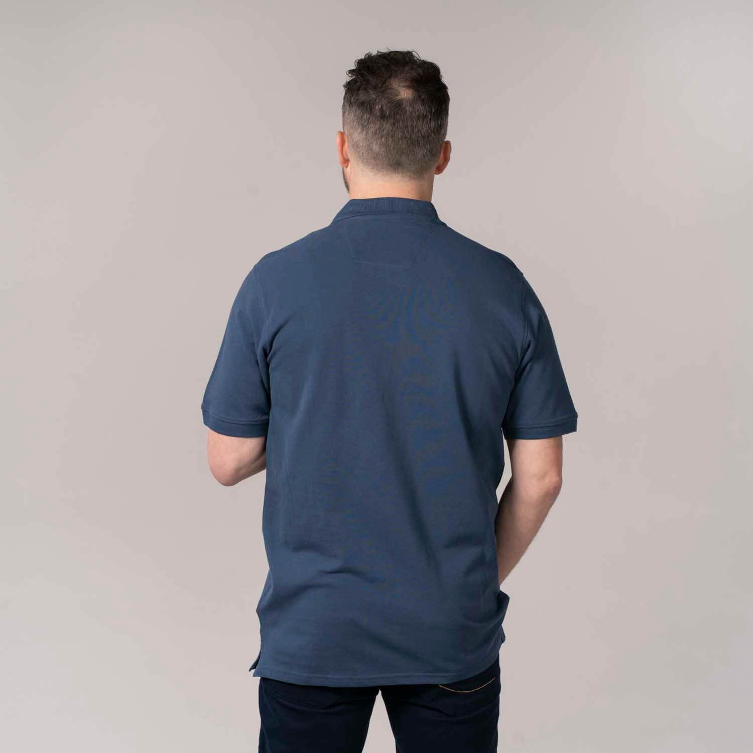 Yeats Niels Short-sleeve Polo - Dark Denim 2 Shaws Department Stores