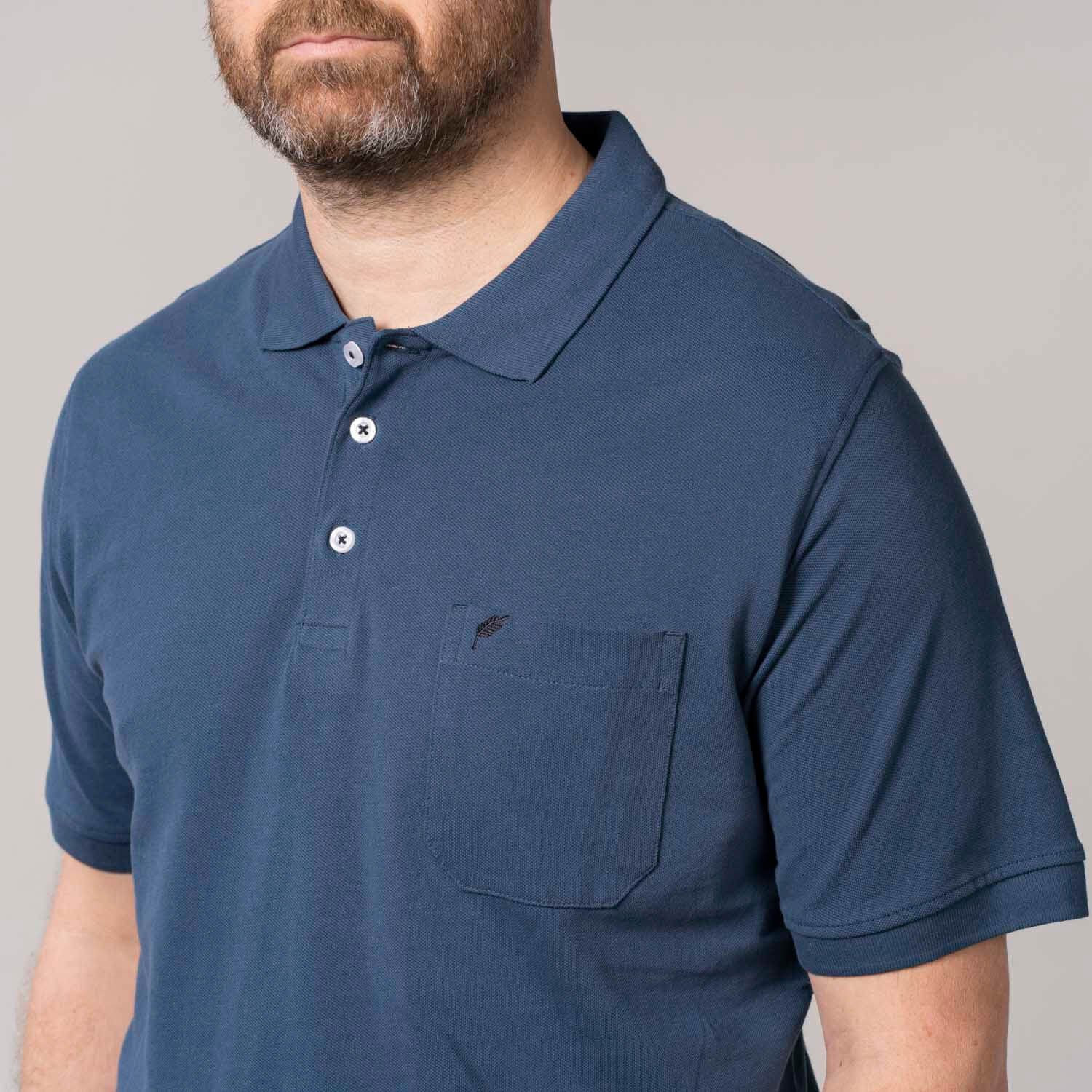 Yeats Niels Short-sleeve Polo - Dark Denim 4 Shaws Department Stores