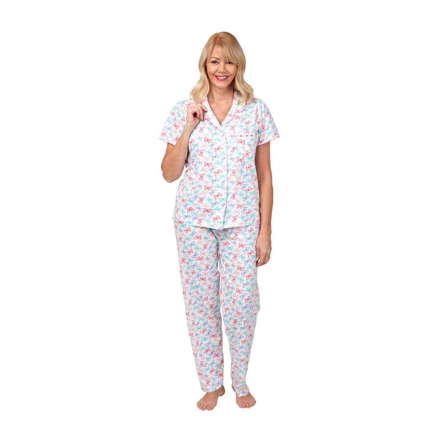 Marlon Short Sleeve Cotton PJ Set - Pink 1 Shaws Department Stores