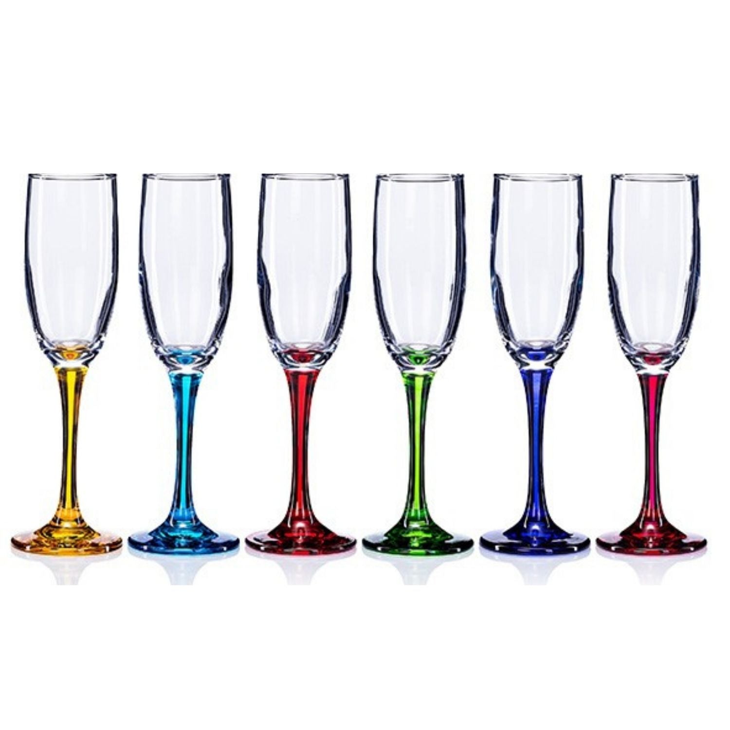 Newgrange Living Rainbow Flute Prosecco Glasses Set of 6 1 Shaws Department Stores