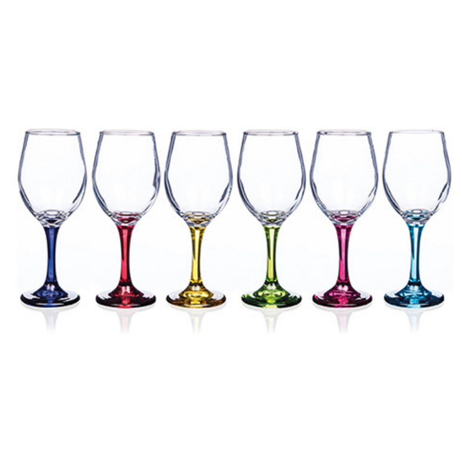 Newgrange Living Rainbow Wine Glasses - Set of 6 1 Shaws Department Stores