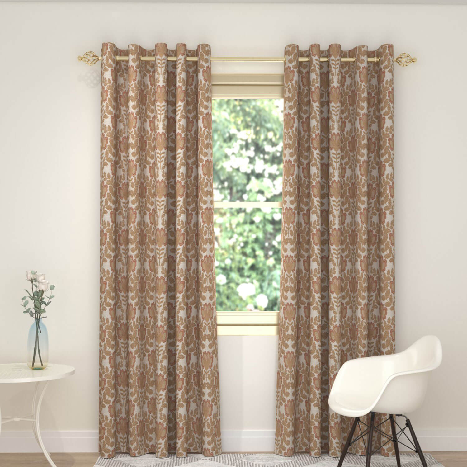 The Home Collection Bali Interline Readymade Curtain - 90x90 - Natural 2 Shaws Department Stores