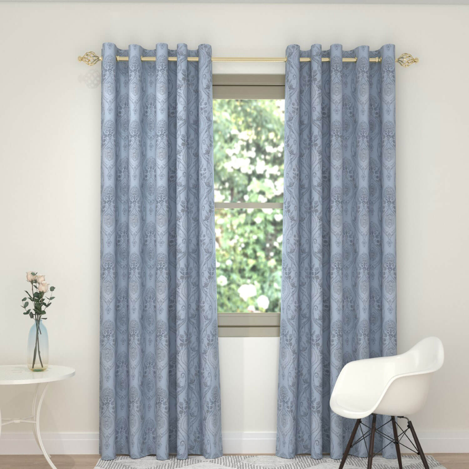 Imperial Interlined Readymade Curtain - 90x90 - Duckegg