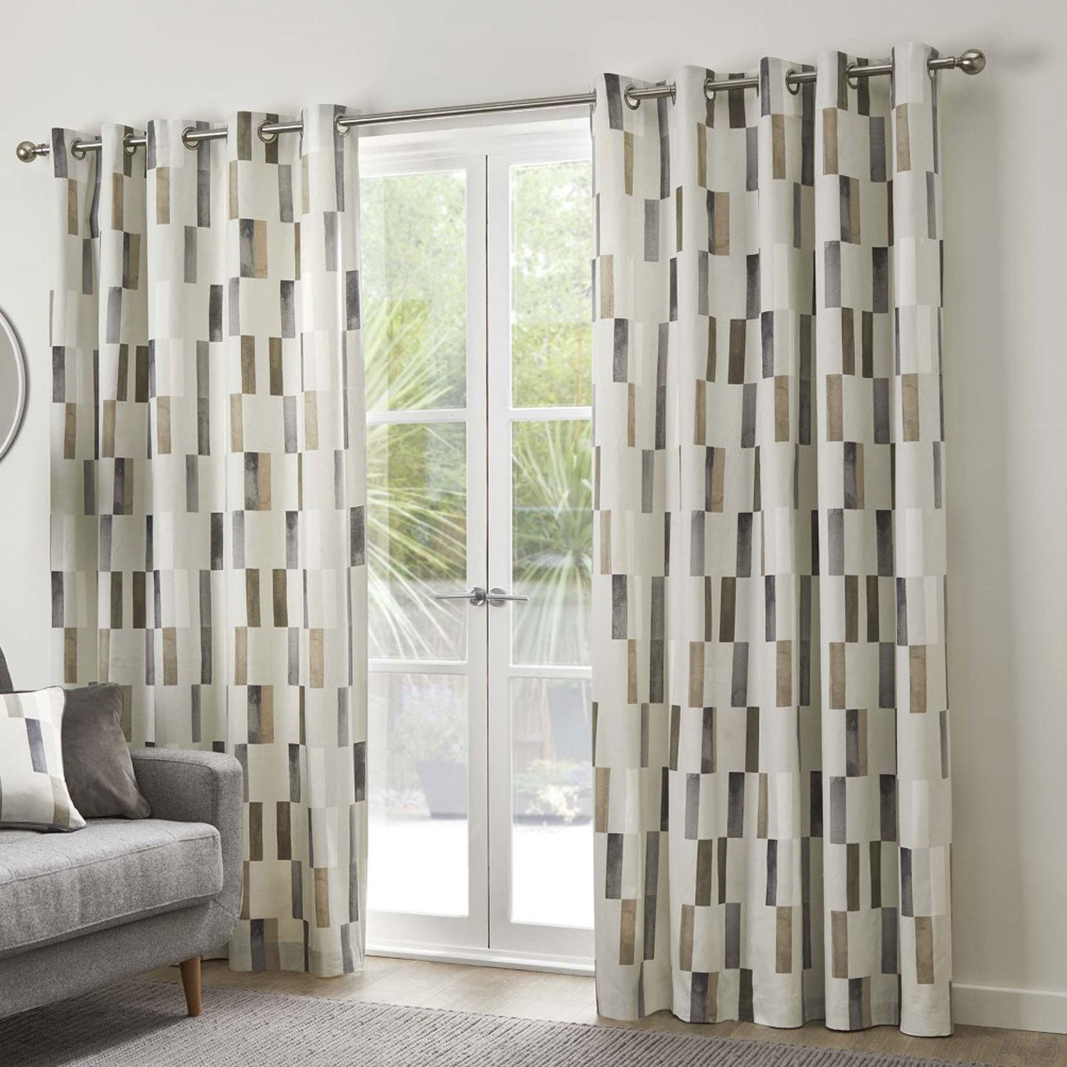 The Home Oakland Eyelet Curtains - Natural 1 Shaws Department Stores