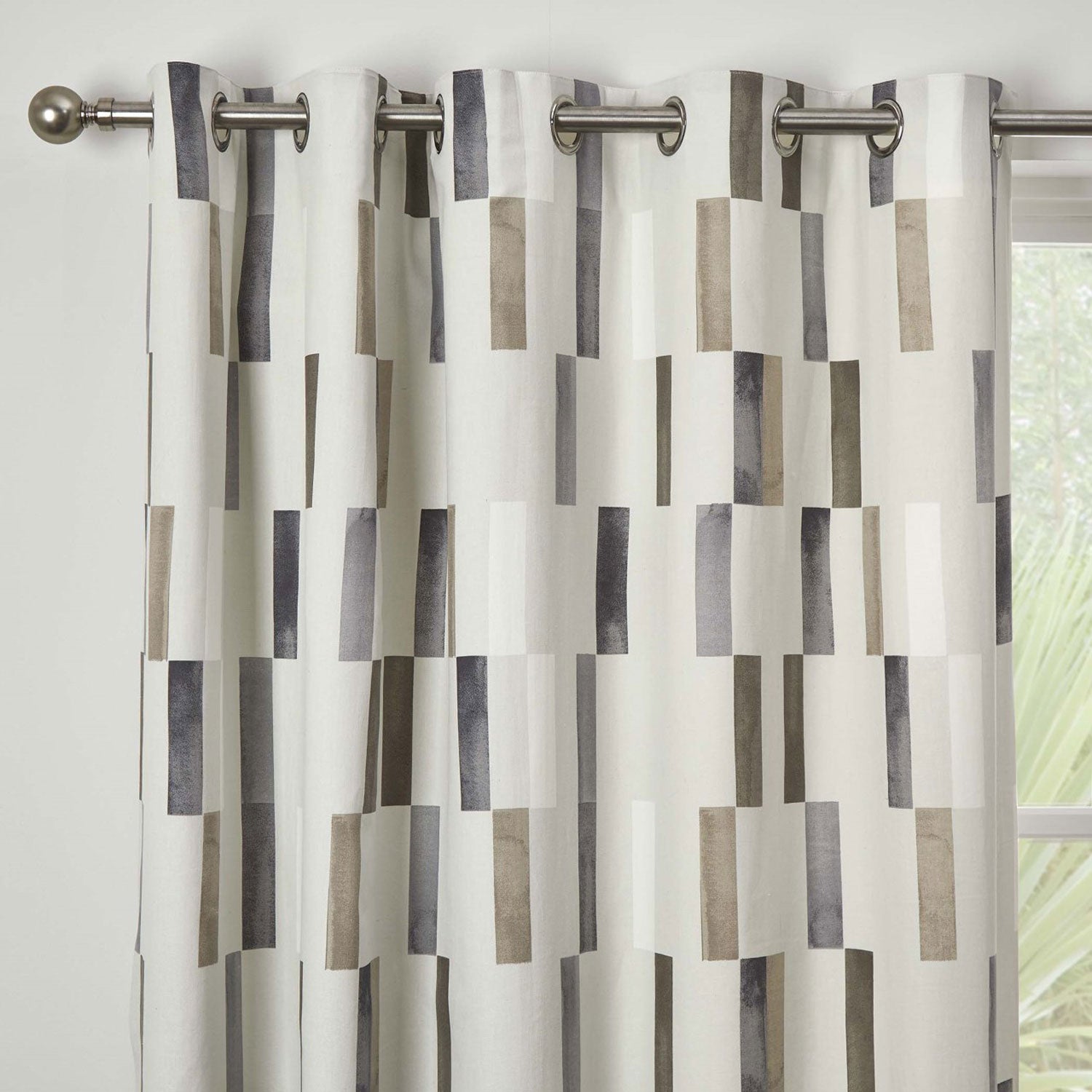 The Home Oakland Eyelet Curtains - Natural 2 Shaws Department Stores
